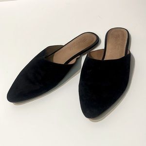 Madewell Remi Black Suede Mule leather Flats